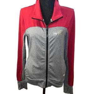PINK Victoria’s Secret’s Ultimate Zip Up Gray and Dark Red Jacket